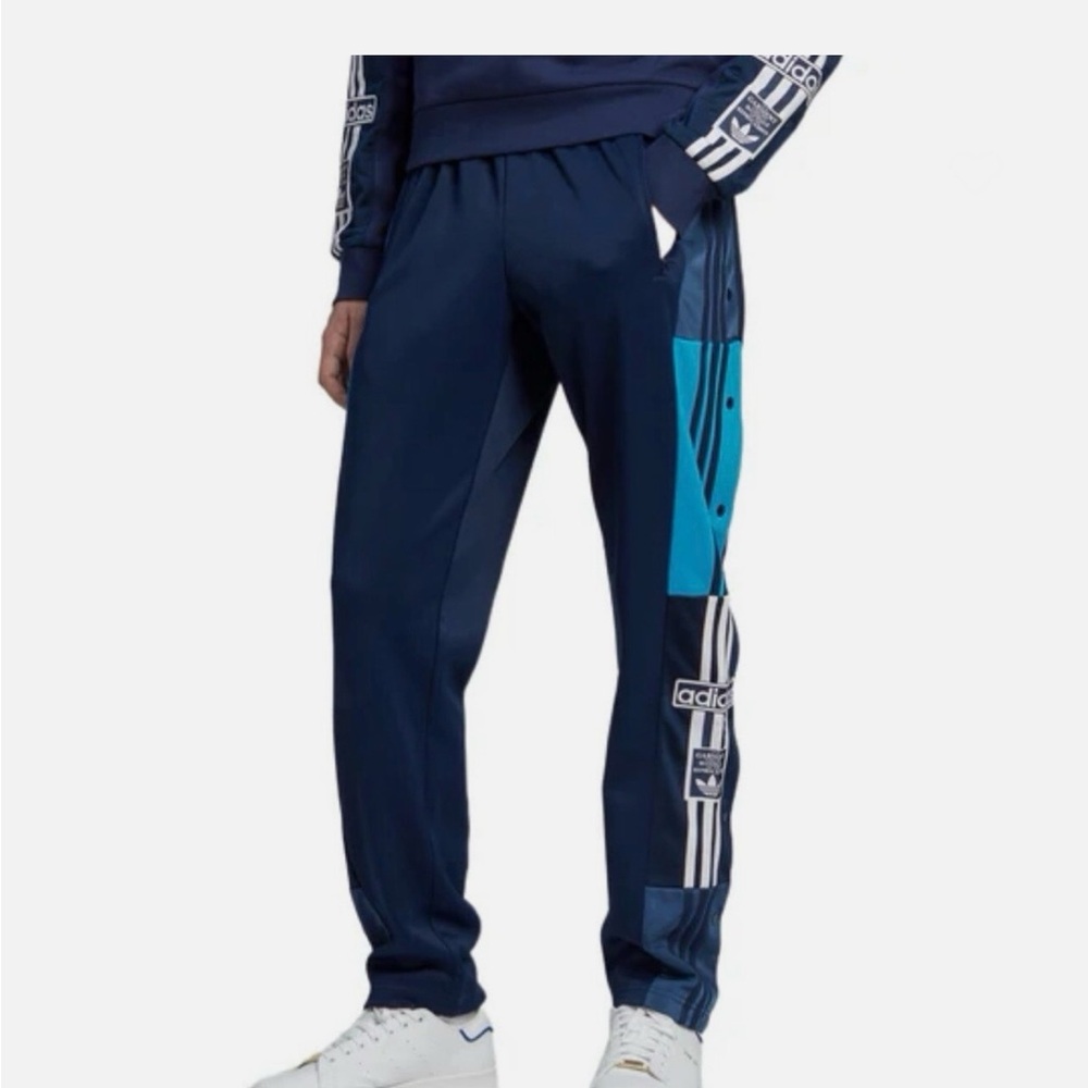 Adidas Men's Navy and Teal Joggers